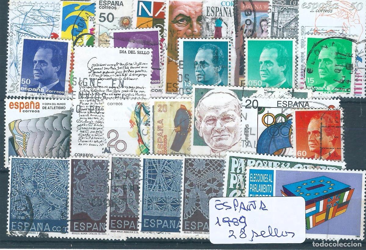 Sellos: ESPA&Ntilde;A 28 SELLOS 1989 - Foto 1