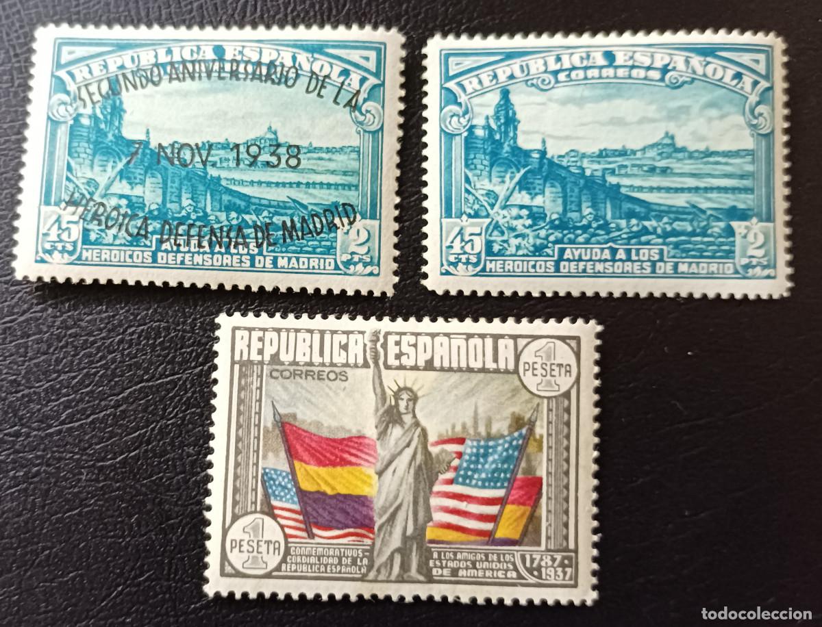 Francobolli: 3 ANTIGUOS SELLOS REPUBLICA ESPA&Ntilde;OLA