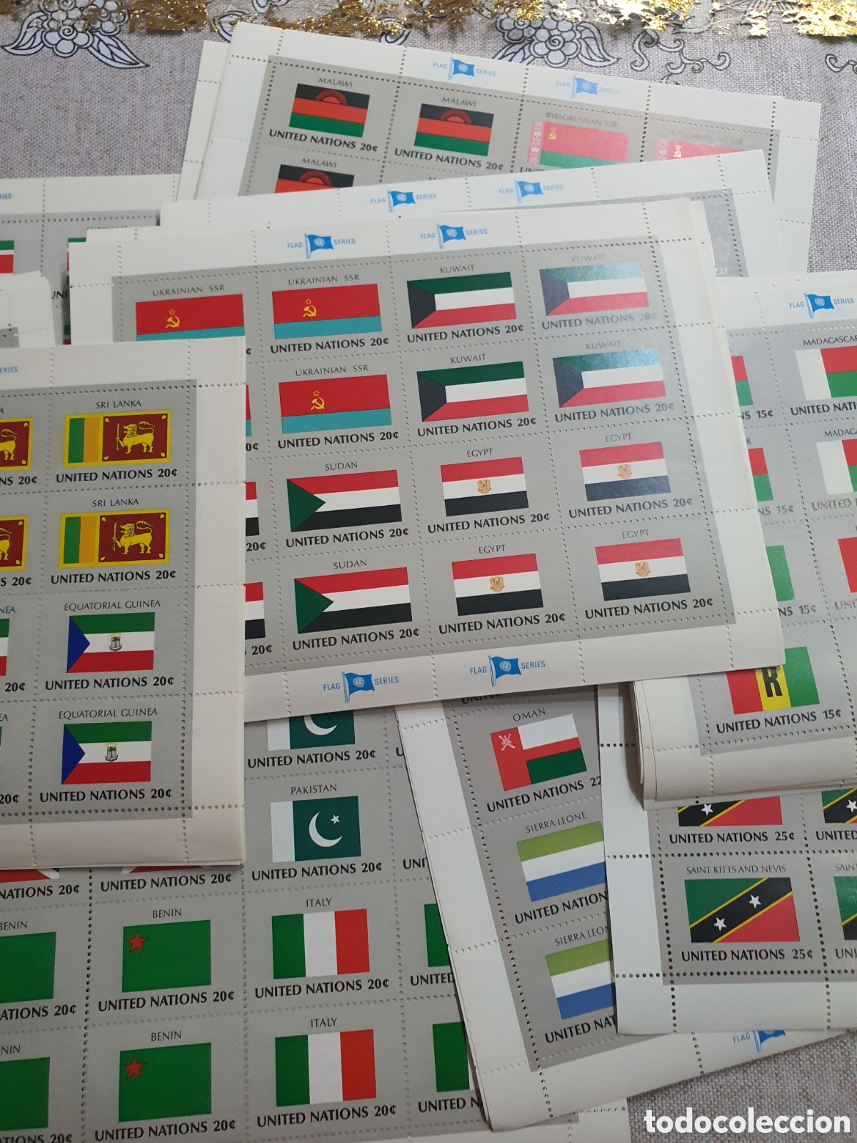 Sellos: 100 hojas de flag series sellos - Foto 2