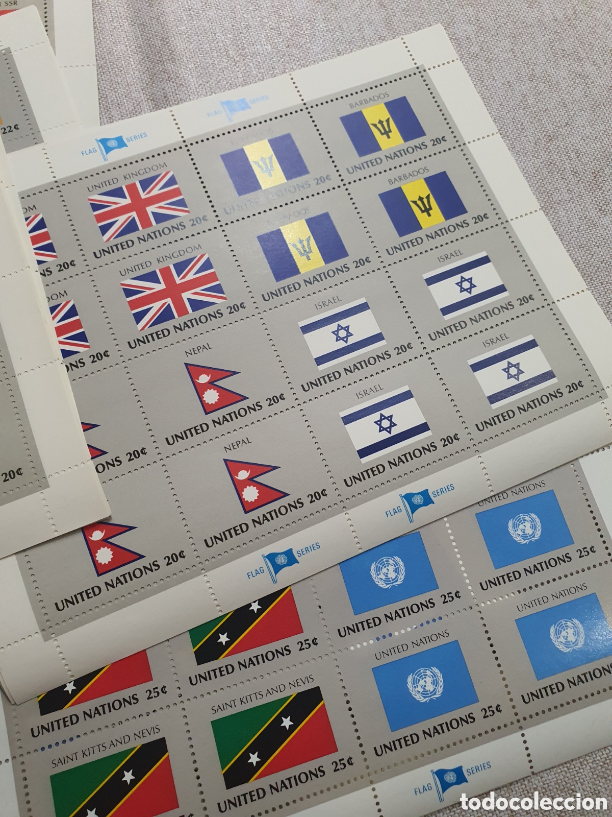 Sellos: 100 hojas de flag series sellos - Foto 3
