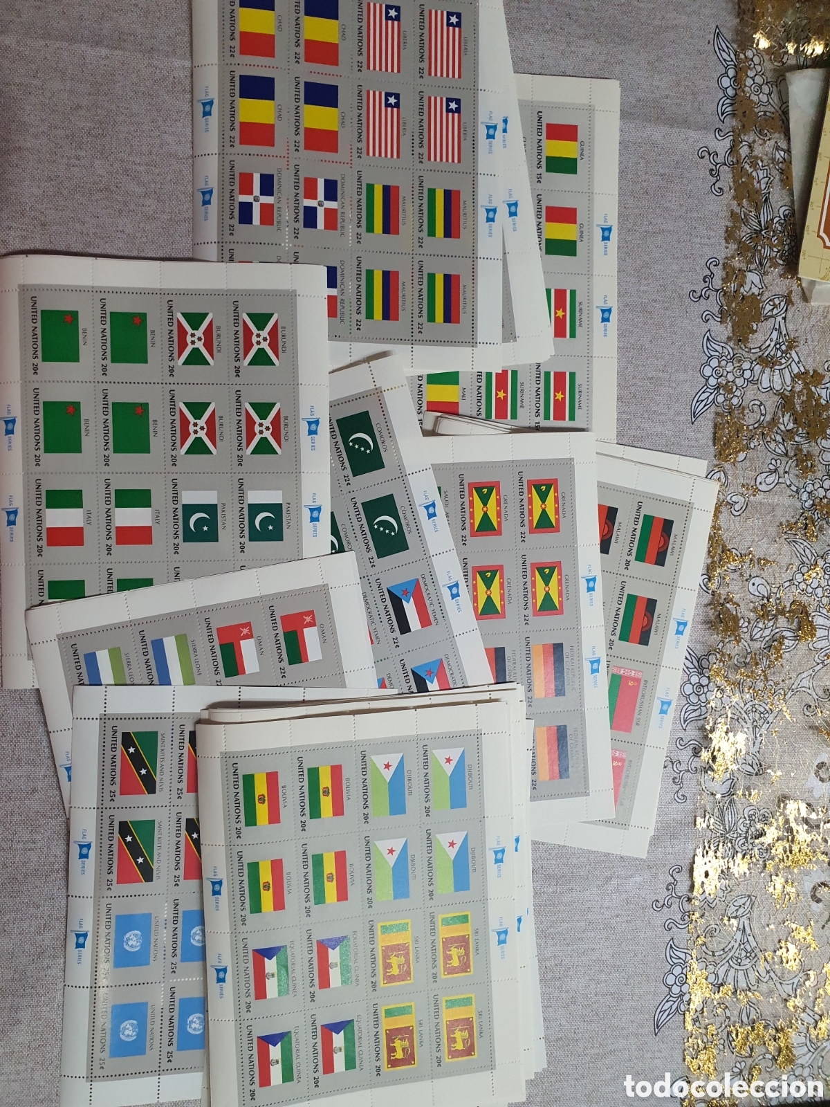 Sellos: 100 hojas de flag series sellos - Foto 1