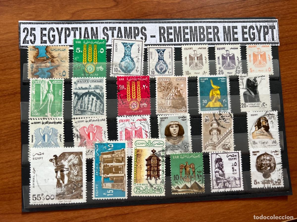 Sellos: 25 sellos Egipto con matasellos - Foto 1