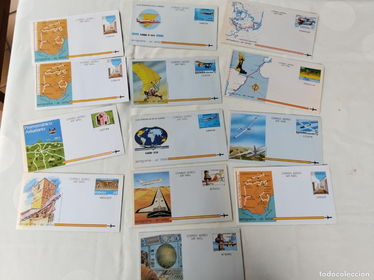 Sellos: LOTE DE 13 AEROGRAMAS DIFERENTES - Foto 1