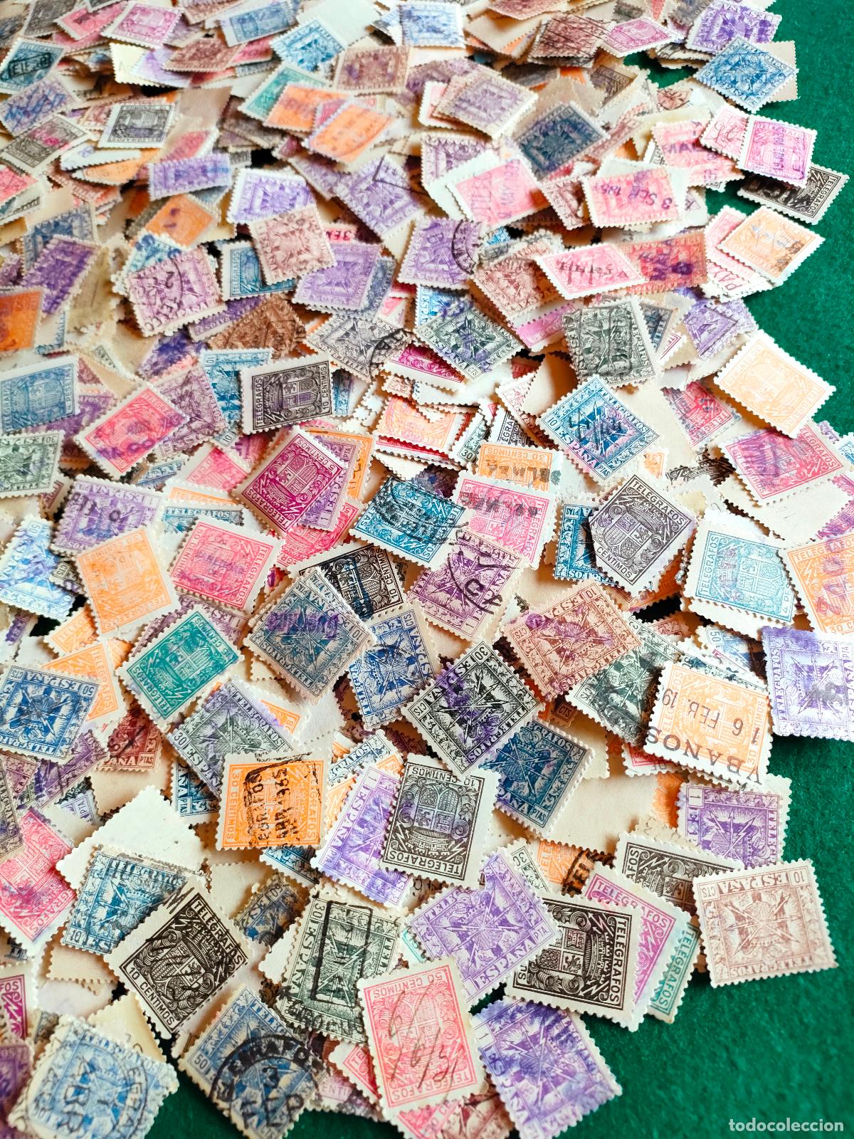 Sellos: LOTE 2000 SELLOS DE TELEGRAFOS - Foto 3