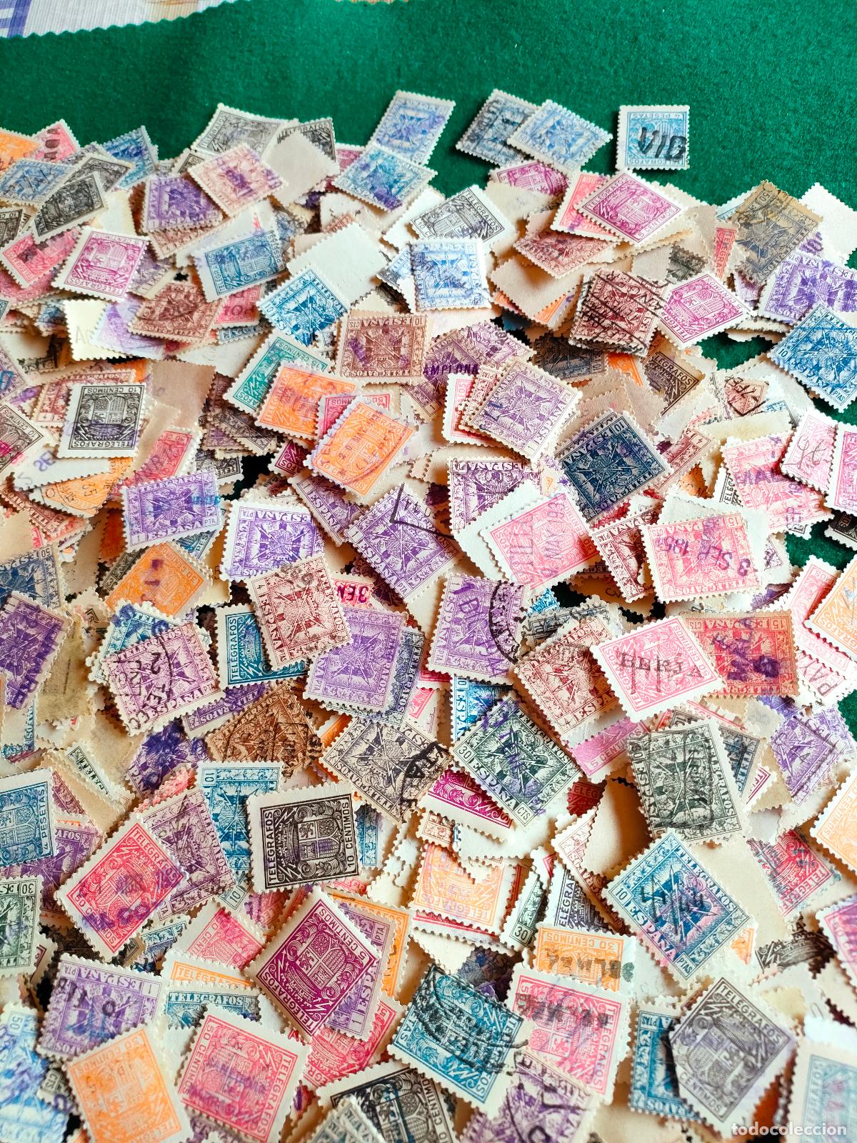 Sellos: LOTE 2000 SELLOS DE TELEGRAFOS - Foto 4