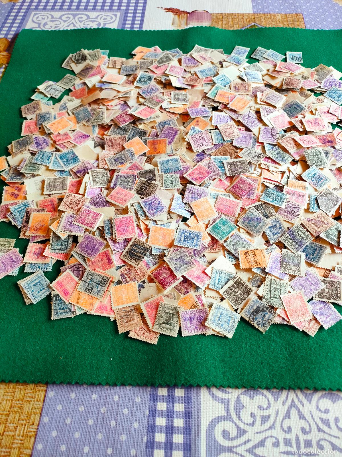 Sellos: LOTE 2000 SELLOS DE TELEGRAFOS - Foto 1