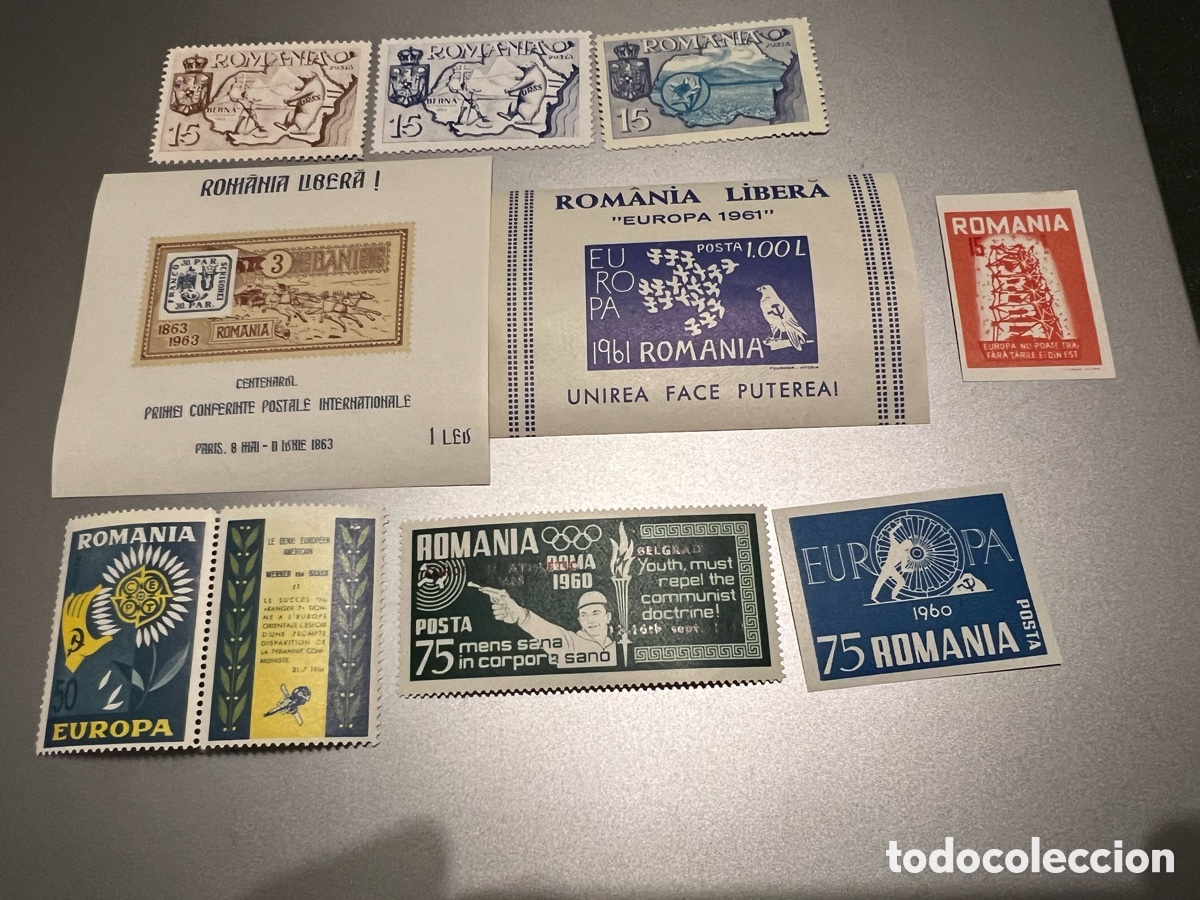 Sellos: Vi&ntilde;etas Ruman&iacute;a Libre - Foto 1