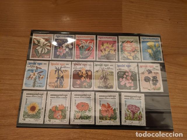 Sellos: COLECCI&Oacute;N SELLOS TEMA FLORES - Foto 1