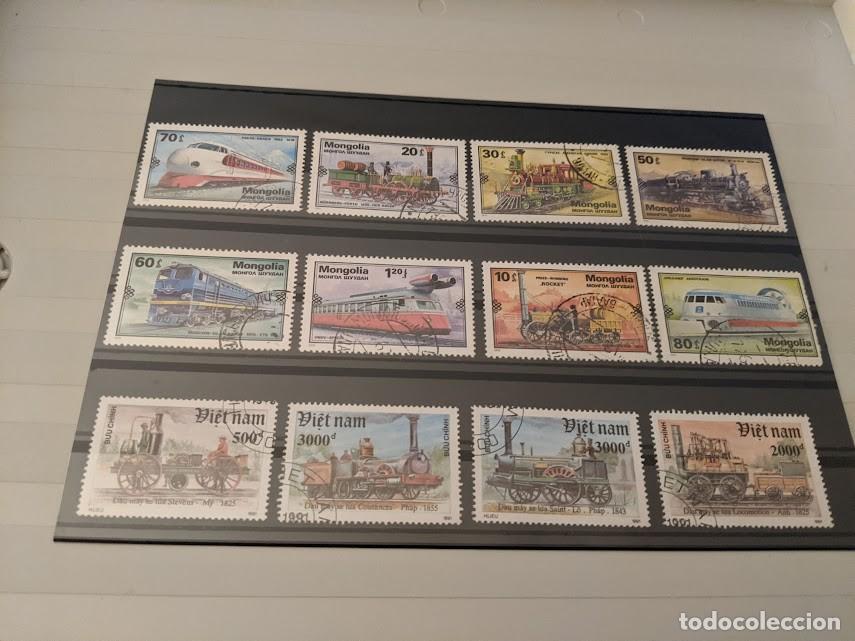 Sellos: COLECCI&Oacute;N DE SELLOS TEMA TRENES - Foto 1