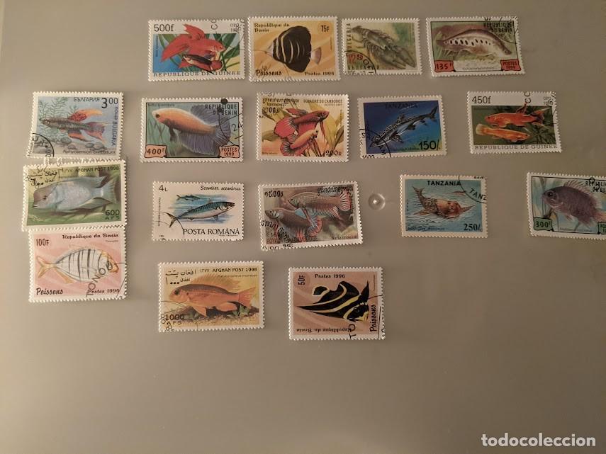 Sellos: COLECCI&Oacute;N 17 SELLOS TEMA PECES - Foto 1