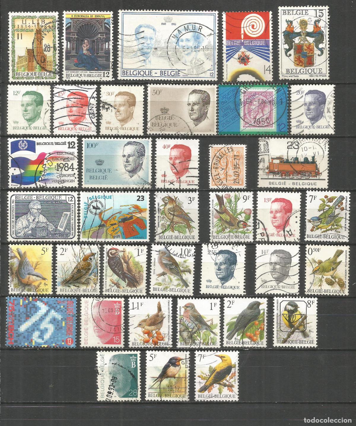 Sellos: BELGICA CONJUNTO DE SELLOS USADOS DE LOS A&Ntilde;OS 1984-1992
