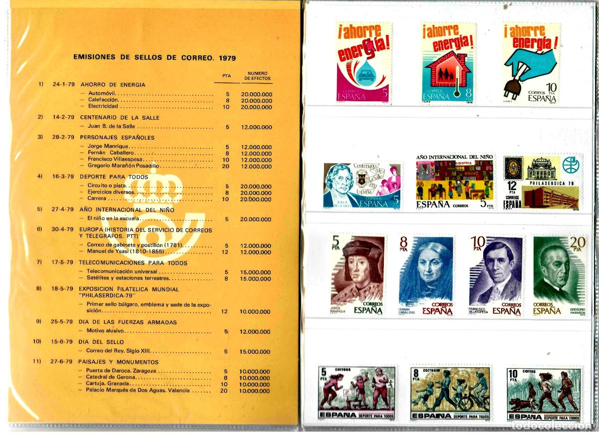 Sellos: Cartera con sellos a&ntilde;o 1979 - Foto 2
