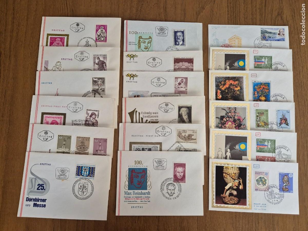 Sellos: Lote sobres variados Austria y Monaco - Foto 1