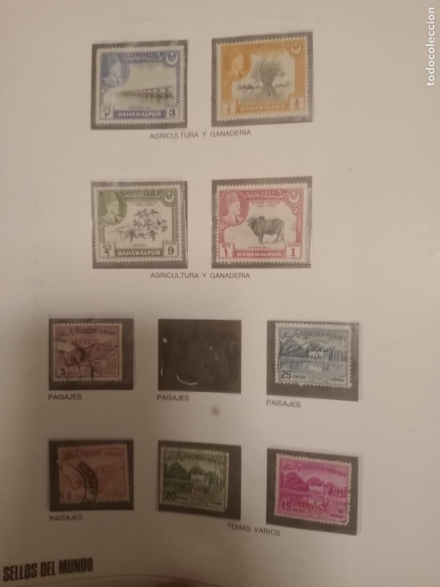 Stamps: Pakistan, Bahawalpur: 9 sellos diferentes