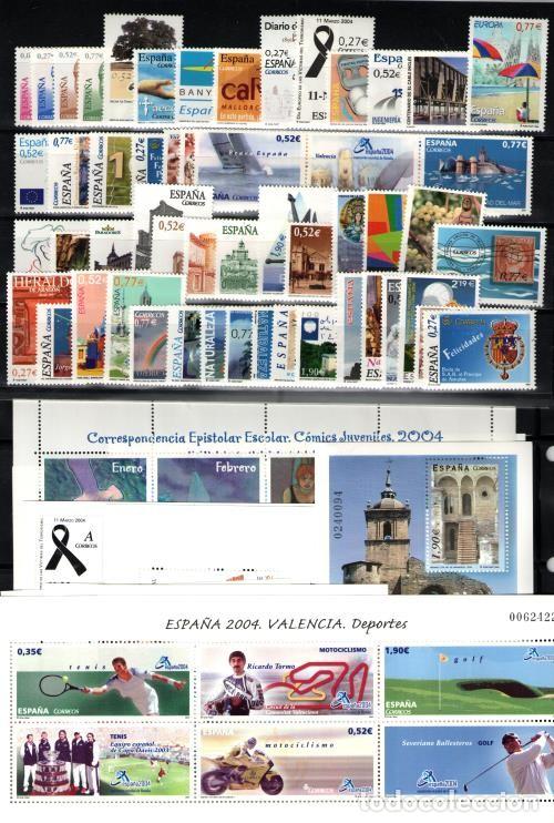 Sellos: Espa&ntilde;a. A&ntilde;o Completo 2004 - Foto 1