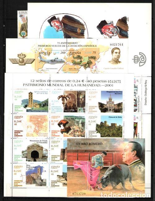 Sellos: Espa&ntilde;a. A&ntilde;o Completo 2001 - Foto 1