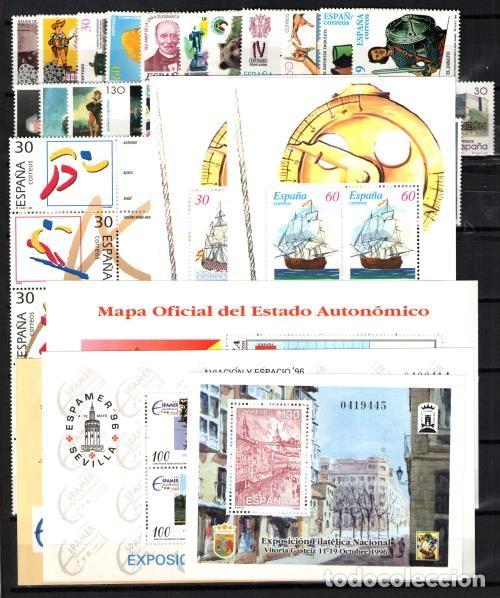 Sellos: Espa&ntilde;a. A&ntilde;o Completo 1996. - Foto 1