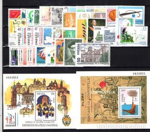 Sellos: Espa&ntilde;a. A&ntilde;o Completo 1993. - Foto 1