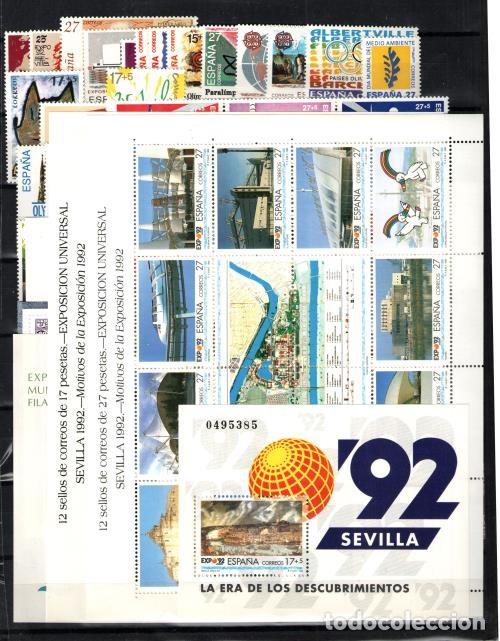Sellos: Espa&ntilde;a . A&ntilde;o Completo 1992. - Foto 1