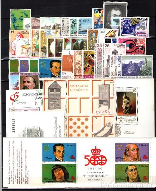 Sellos: Espa&ntilde;a . A&ntilde;o Completo 1991 - Foto 1