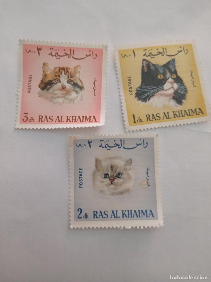Sellos: lote de 3 sellos de Ras al Khaima - Foto 1