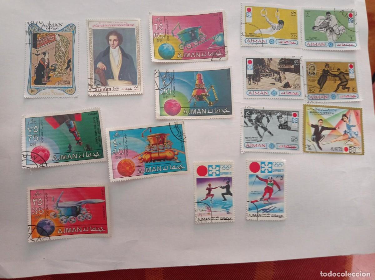 Sellos: lote de 15 sellos de Ajman - Foto 1