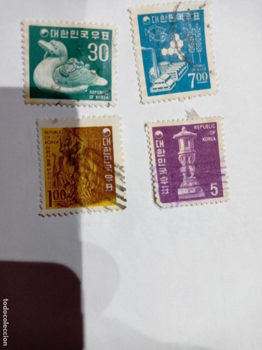 Sellos: lote de 4 sellos de corea - Foto 1