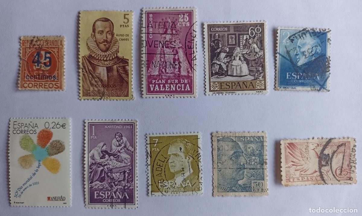 Sellos: Lote 10 sellos de Espa&ntilde;a A - Foto 1
