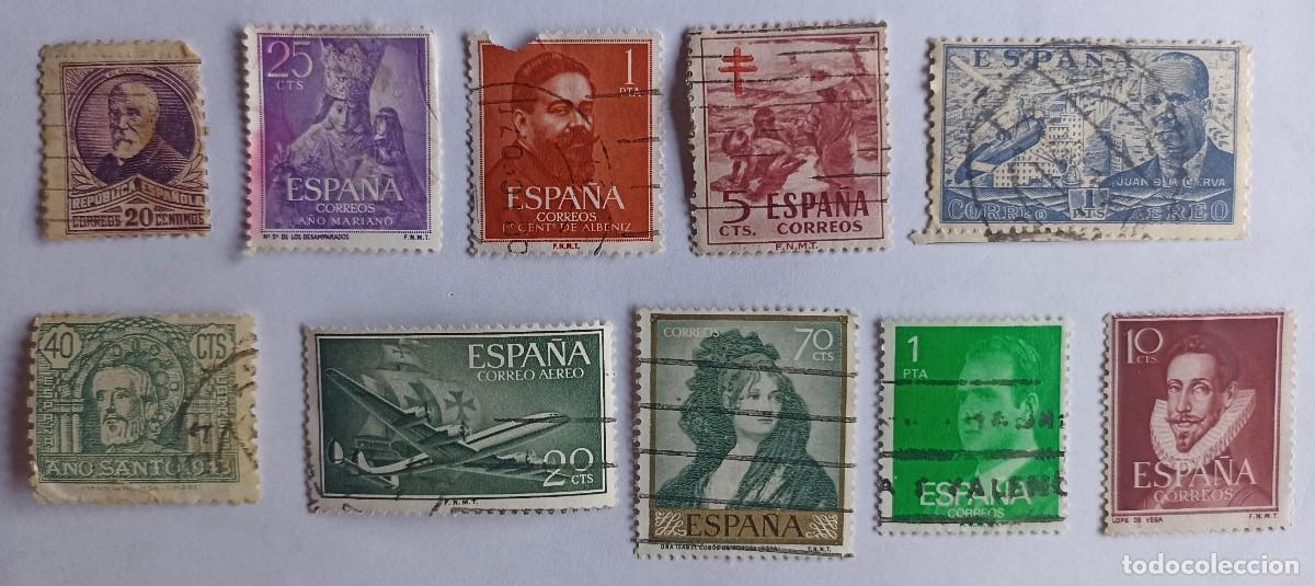 Sellos: Lote 10 sellos de Espa&ntilde;a B - Foto 1