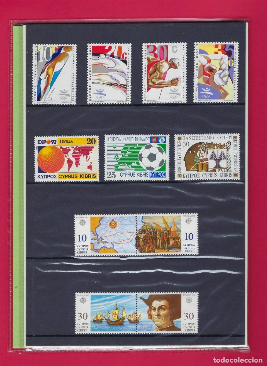 Sellos: Chipre. A&ntilde;o 1992. Carpeta oficial. - Foto 1