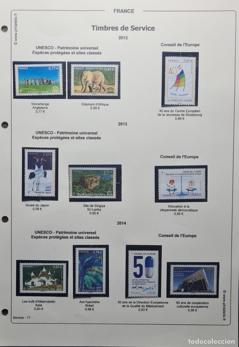 Sellos: Sellos de servicio de Francia 1990-2017 UNESCO - Foto 3
