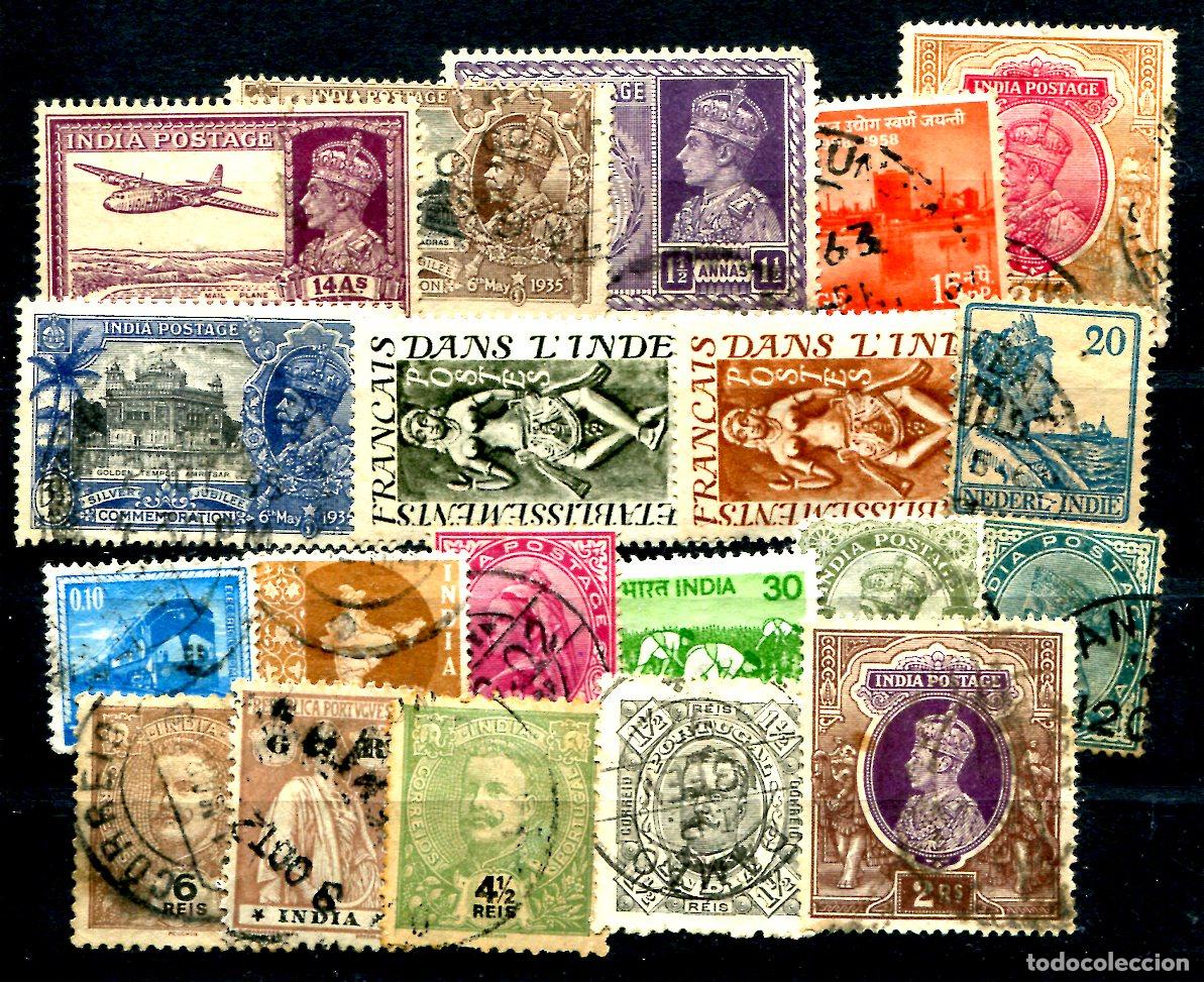 Sellos: 20 sellos diferentes de India. - Foto 1