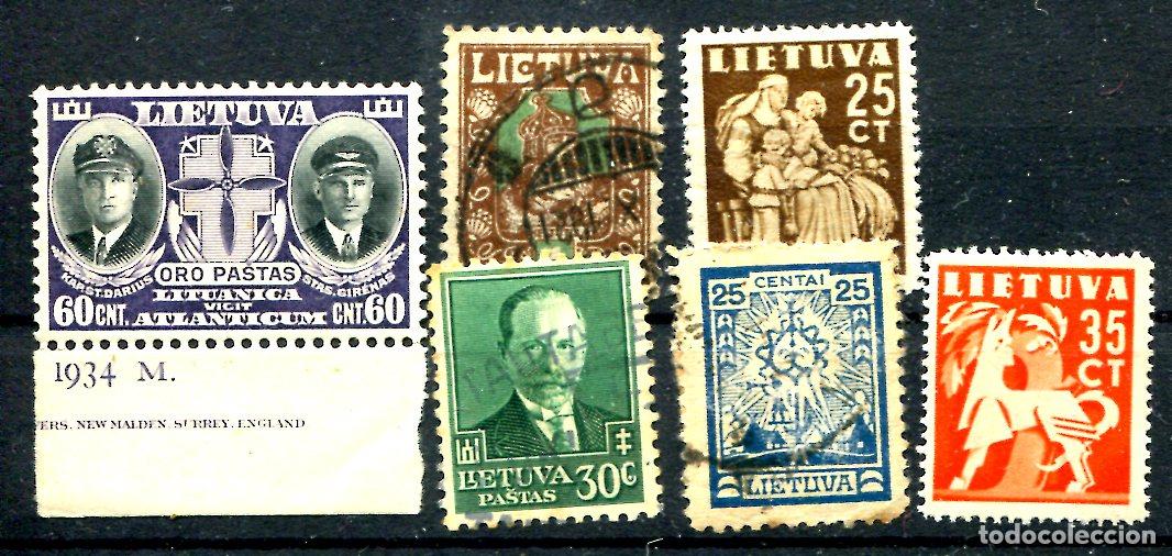 Sellos: 6 sellos diferentes de Lituania. - Foto 1