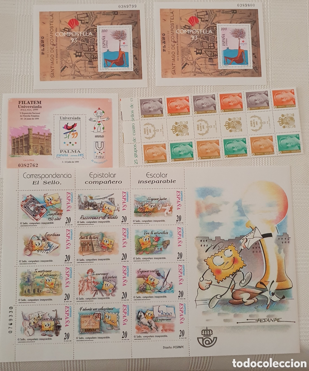 Briefmarken: Gran lote filatelia 45 Hojas Bloque Espa&ntilde;a nuevas ** y otros pa&iacute;ses