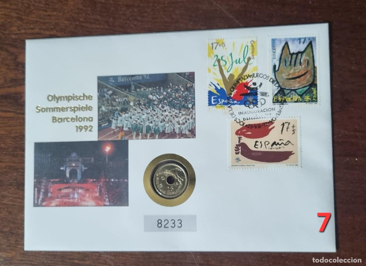 Sellos: Lote sobres con sellos y monedas - Foto 6