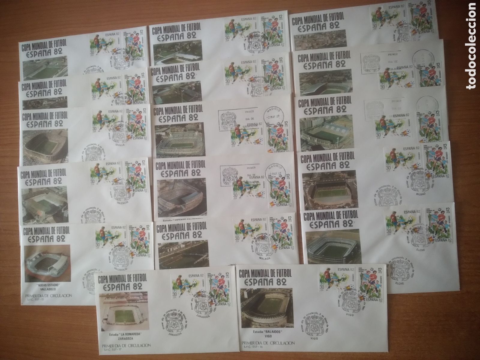 Sellos: ESPA&Ntilde;A COPA MUNDIAL DE FUTBOL ESPA&Ntilde;A 82 PRIMER DIA DE CIRCULACION