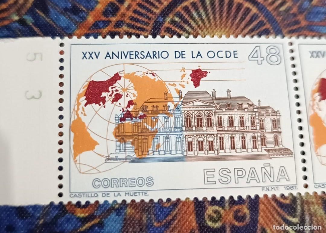 Sellos: 3 Sellos en Bloque 1987 Castillo de la Muette