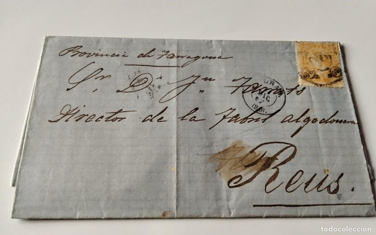 Selos: BILBAO , ENVUELTA CIRCULADA A REUS A&Ntilde;O 1868 , FECHADORES DE BILBAO Y REUS