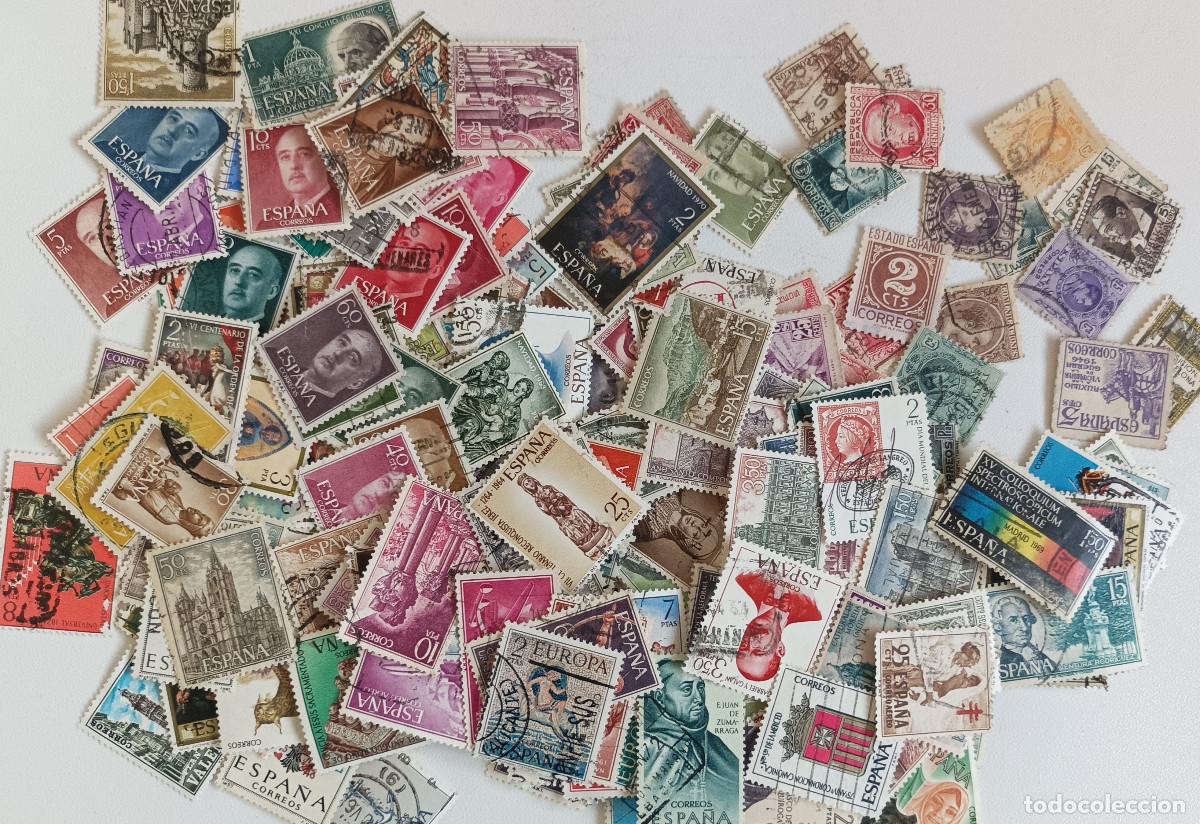 Sellos: Lote B, 240 sellos de Espa&ntilde;a SIN REPETIR, Anteriores a 1975, Usados