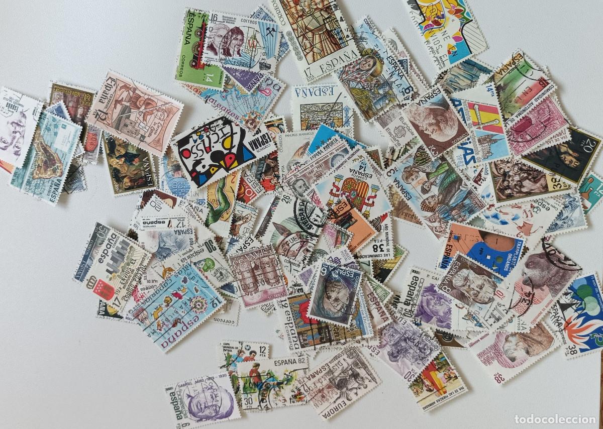Selos: Lote E, 130 sellos de Espa&ntilde;a, 1981 a 1985, Usados