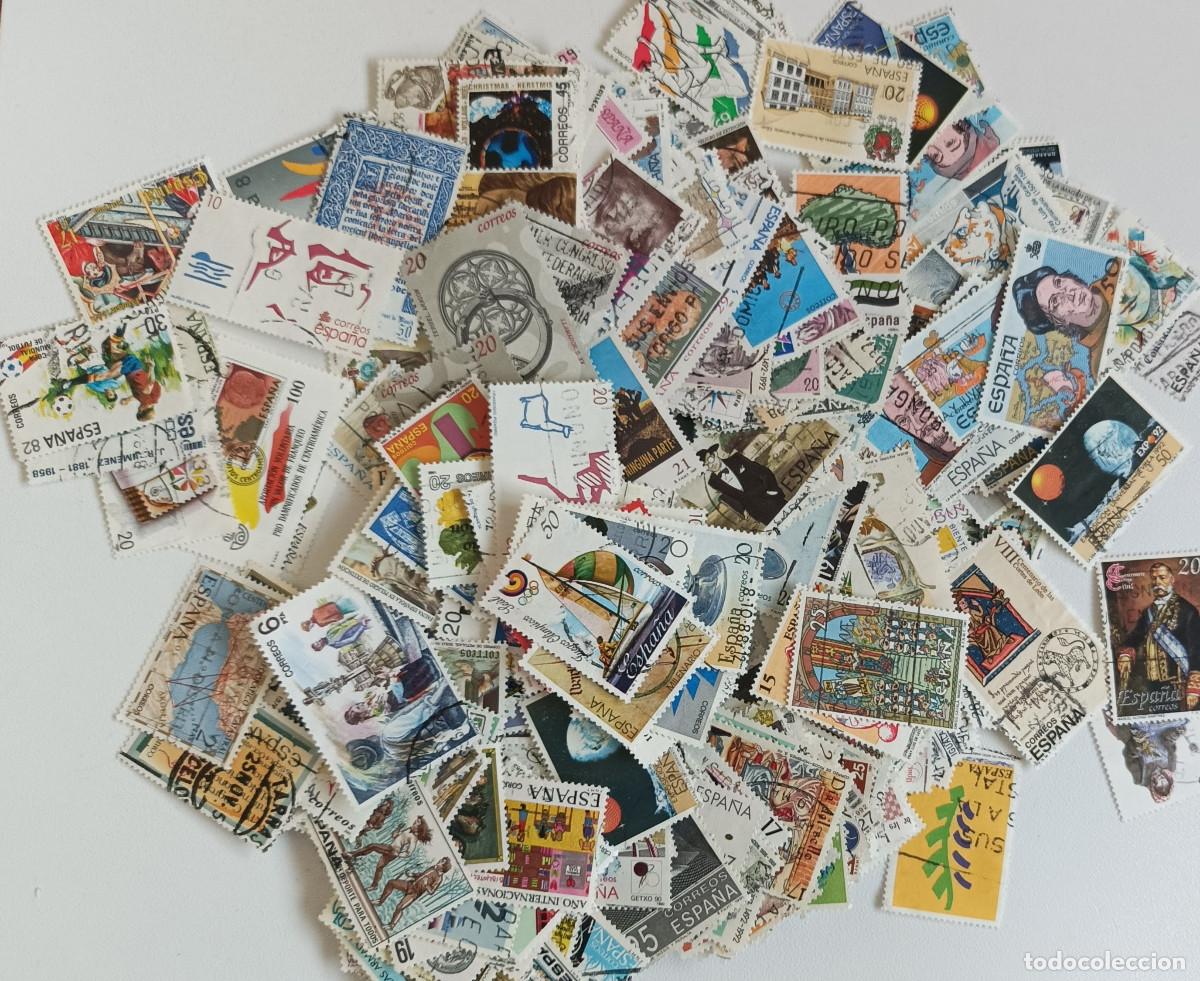 Sellos: Lote E, 300 sellos de Espa&ntilde;a, Posteriores a 1985, Usados