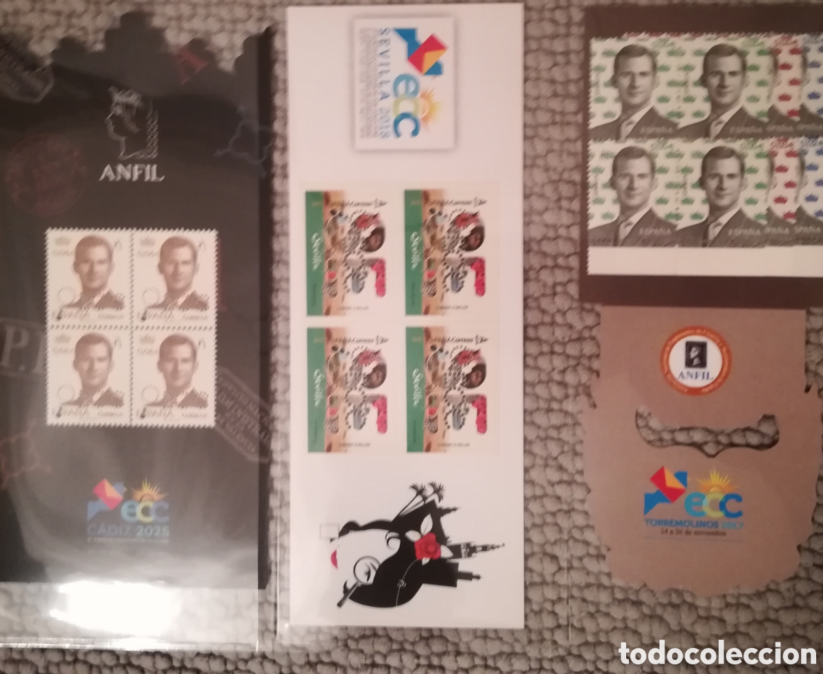 Sellos: Lote de 3 carnets de promoci&oacute;n de la filatelia