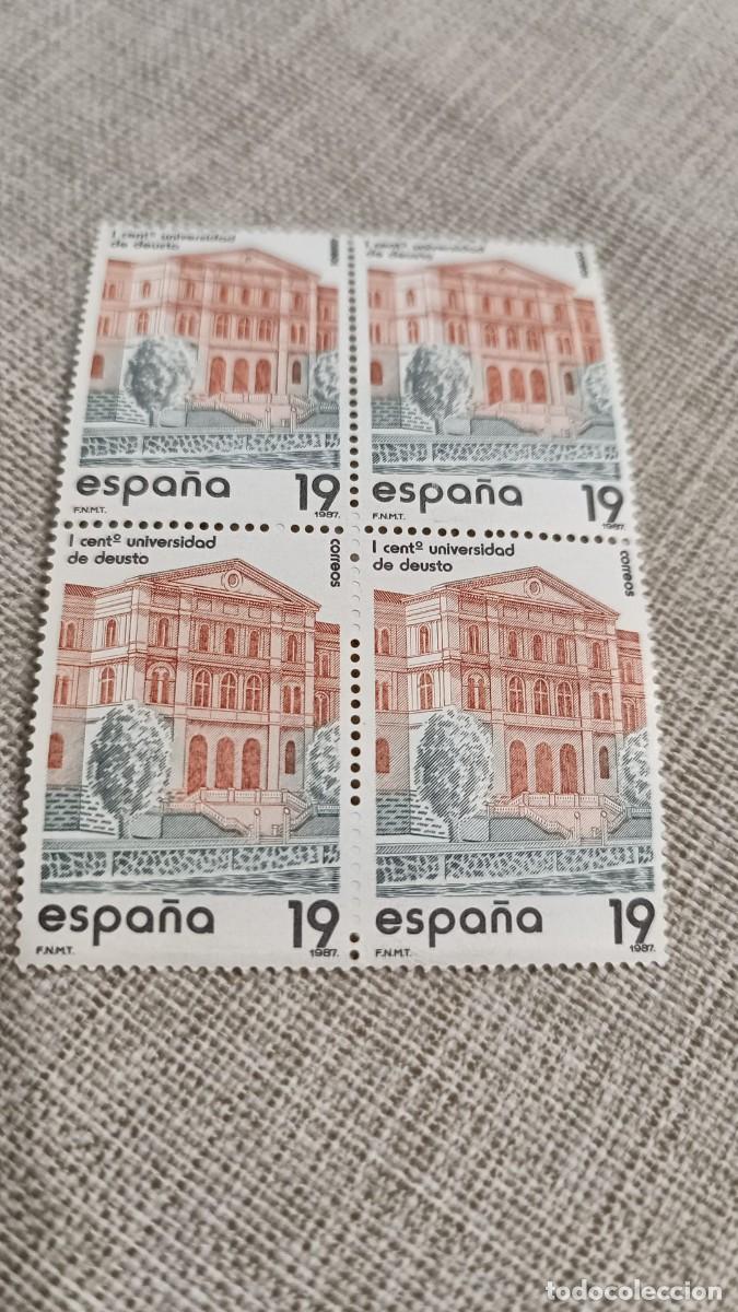 Sellos: Bloque de 4 Sellos I Centenario de la Universidad de Deusto. 1987