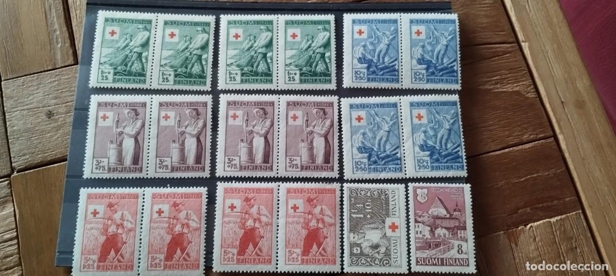 Sellos: Sellos de Finlandia en bloques de cuatro Cruz ❌ nuevos