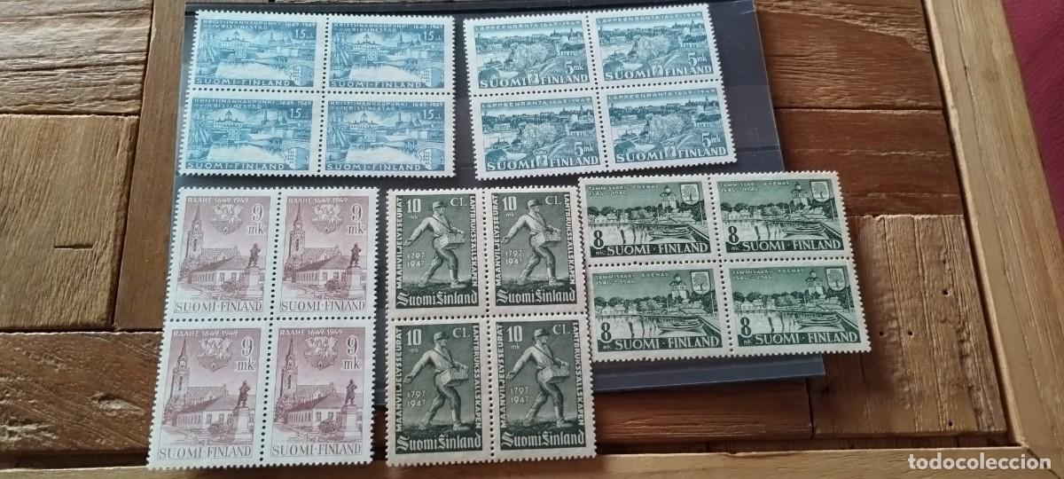 Sellos: Sellos de Finlandia en bloques de cuatro