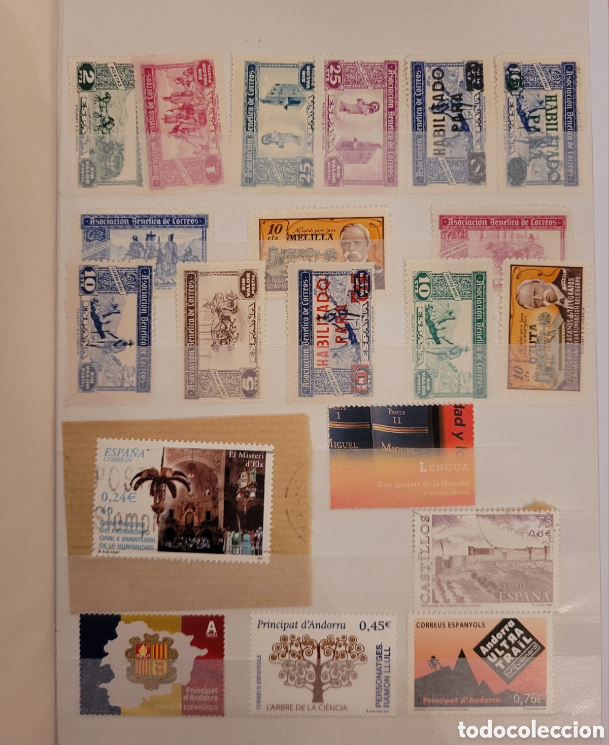 Sellos: Clasificador con sellos, muestras, tarjetas, sobres....