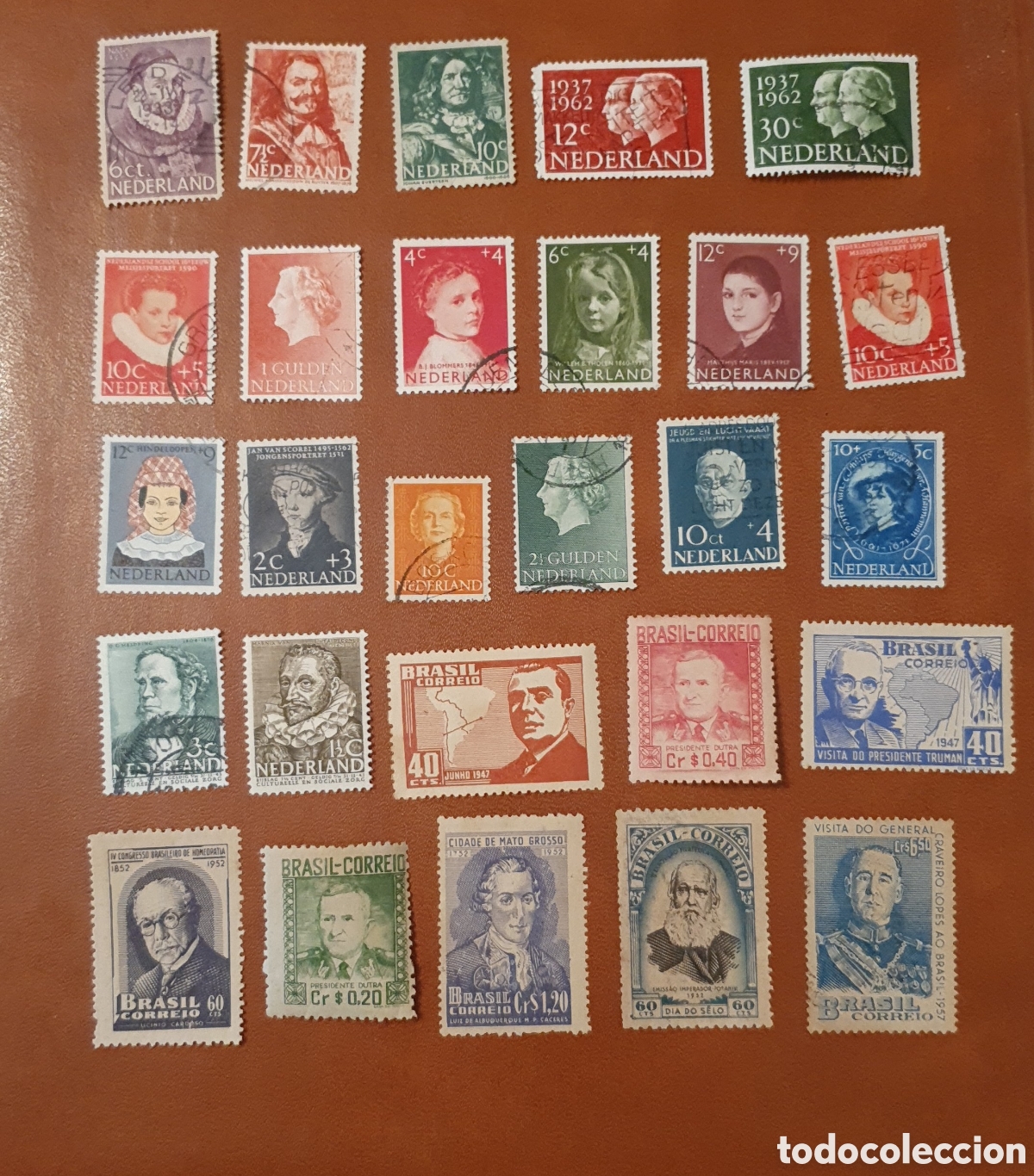 Sellos: Personajes Pa&iacute;ses Bajos y Brasil