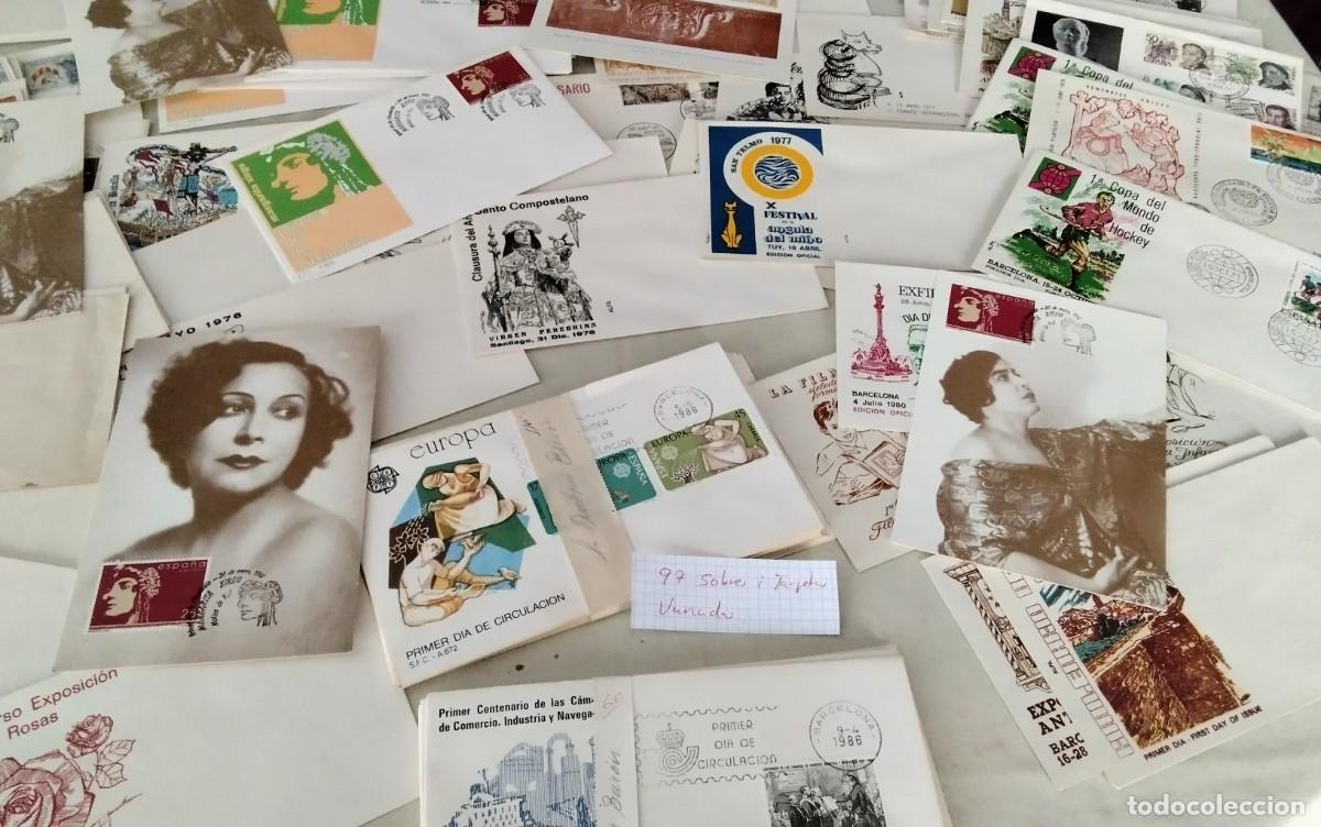 Sellos: LOTE DE 97 SOBRES Y TARJETAS , VER FOTOS Y DESCRIPCION