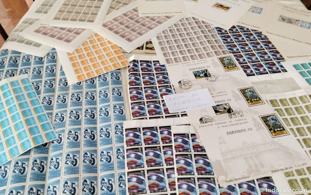 Stamps: RESTO DE FILATELIA COMPUESTO DE SELLOS Y VI&Ntilde;ETAS , ALTO VALOR , OPORTUNIDAD