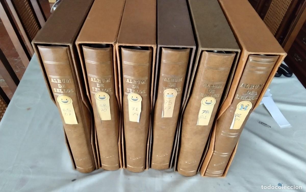 Sellos: GRAN COLECCION DE SELLOS MONTADA EN SEIS ALBUMES BLOQUE DE CUATRO DESDE 1965 HASTA 1/2 1984 , LUJO